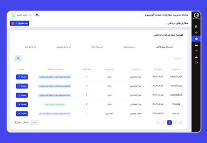 پنل مدیر فروش نرم‌افزار اوردربین